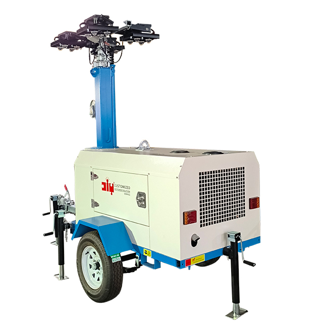 DLT-10000 6x500W LED Lighting Tower by Kohler KDW1003 Diesel Engine