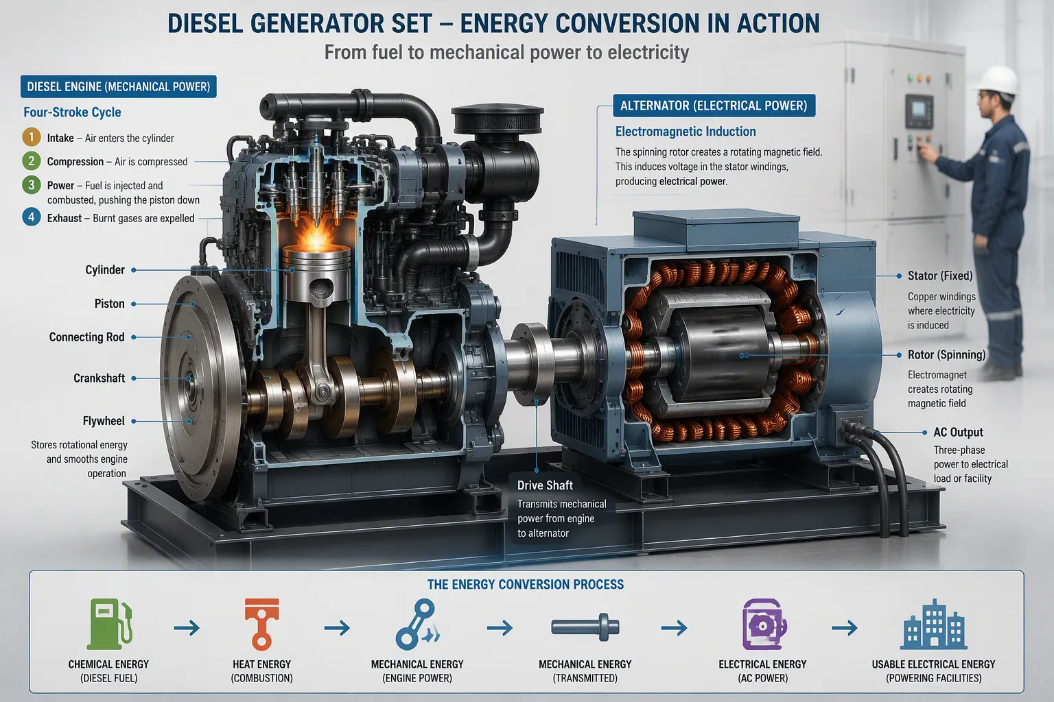 How a genset works