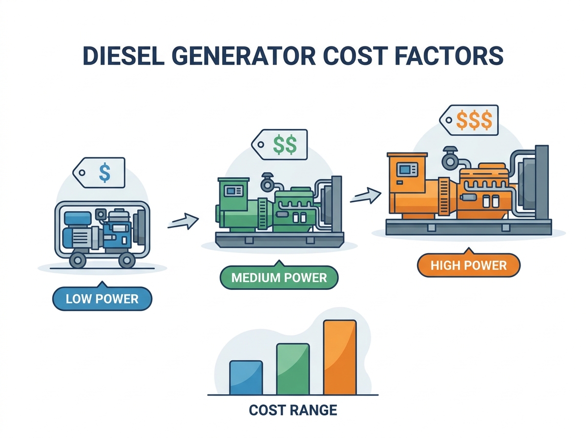 Commercial diesel generator installation and site preparation