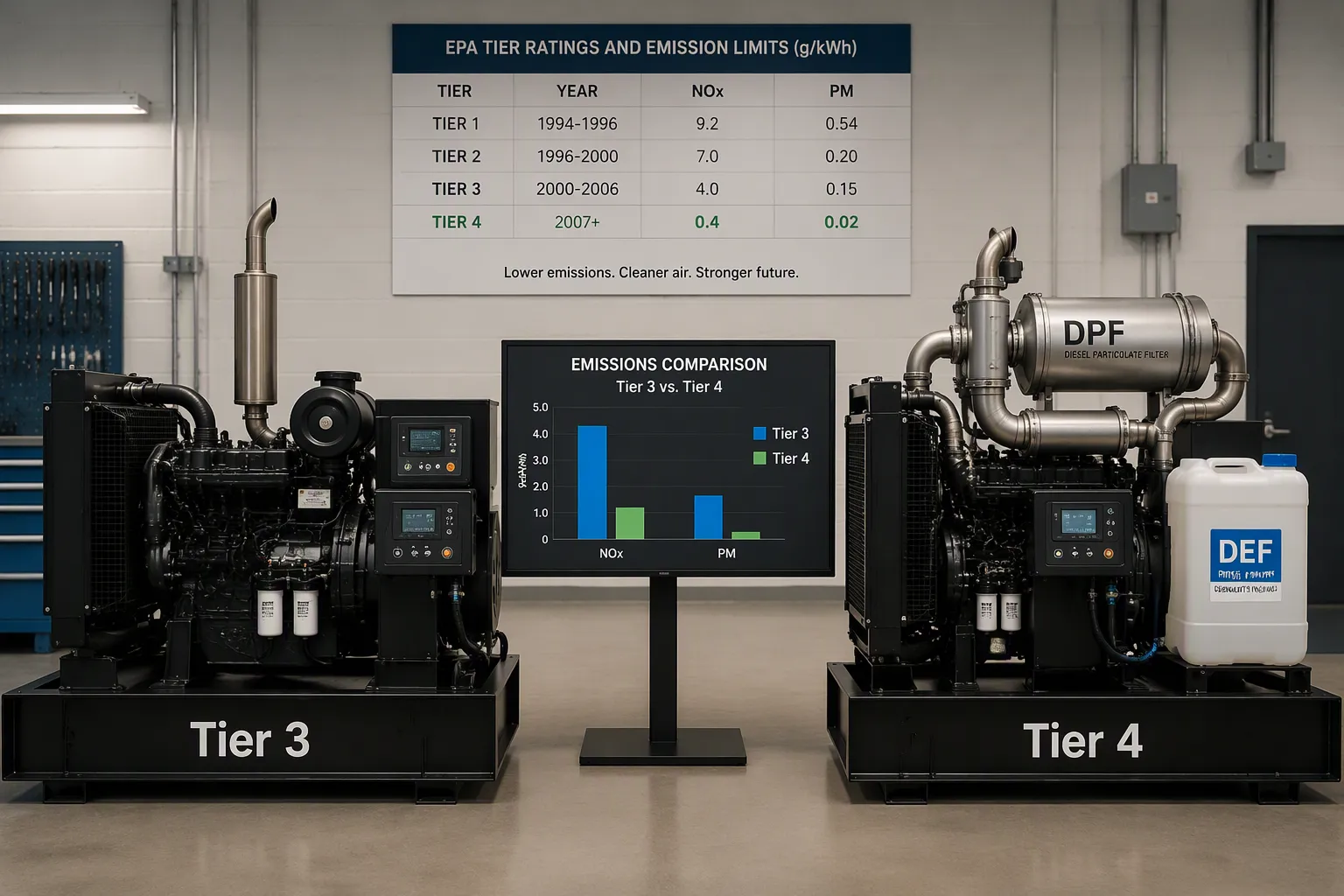 Key Differences Between Tier 3 and Tier 4 Generators
