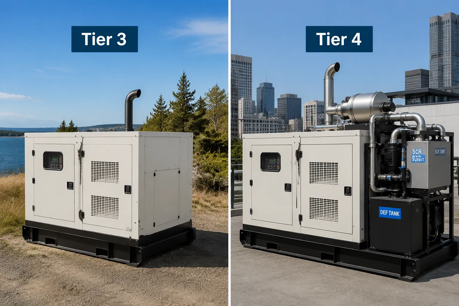 Comparing Tier 3 and Tier 4 Generators in Applications